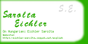 sarolta eichler business card